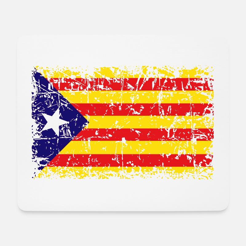 Catalonia Independence Flag - Mousepad (Querformat) - Weiß