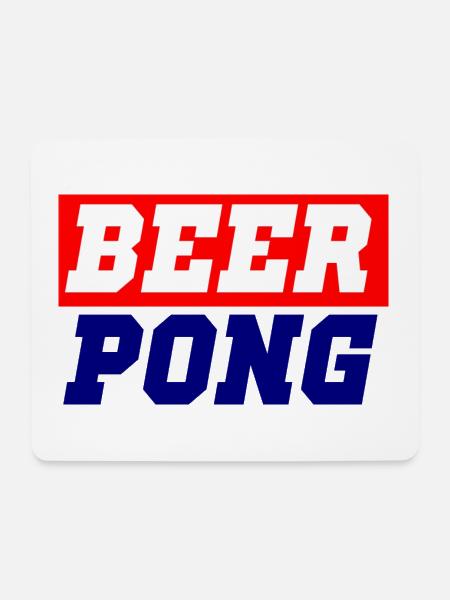 beerpong - Mousepad (Querformat) - Weiß