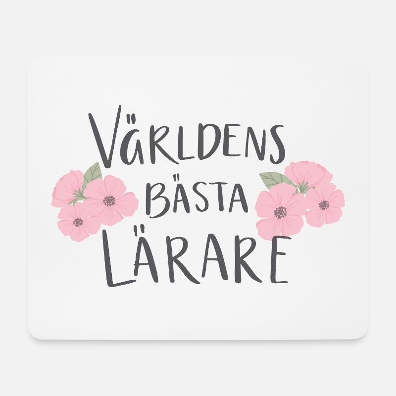Die besten Lehrer der Welt - Blumen - Mousepad (Querformat) - Weiß