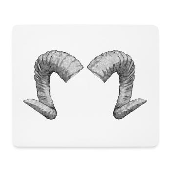 widder horn - Mouse Pad (horizontal) - white - Front