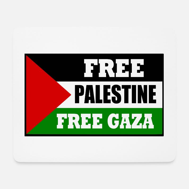 Free palestine free gaza - Mousepad (Querformat) - Weiß