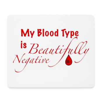 Blood Type B- - Mouse Pad (horizontal) - white - Front