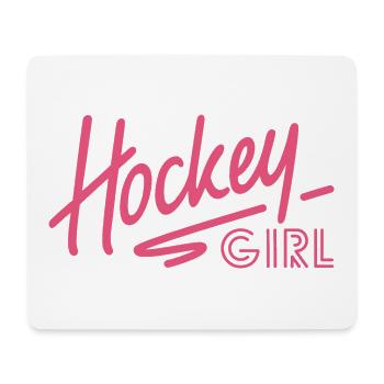 Hockey Girl Logo - Mousepad (Querformat) - Weiß - Vorne
