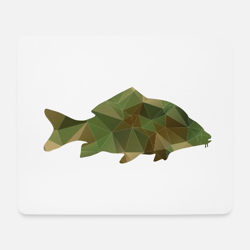 Karpfen Carp camoflage design für Geschenke - Mousepad (Querformat) - Weiß