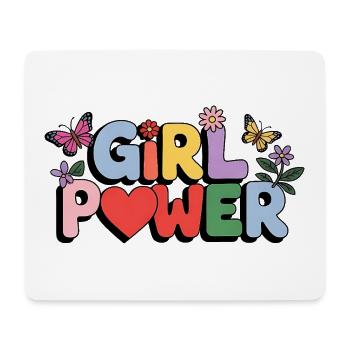 Girl Power Bloom Letters - Mouse Pad (horizontal) - white - Front