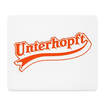 Unterhopft Bier T-Shirt Design - Mousepad (Querformat) - Weiß - Vorne