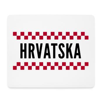 From Croatia with Love - Croatian checkers hrvatsk - Mouse Pad (horizontal) - white - Front