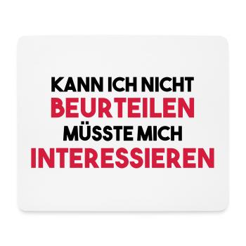 KANN ICH NICHT BEURTEILEN Geschenk - Mousepad (Querformat) - Weiß - Vorne
