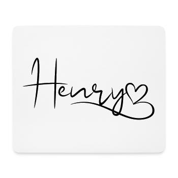 Henry Name Vorname Herzdekor - Mousepad (Querformat) - Weiß - Vorne