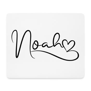 Noah Name First Name Heart Decor - Mouse Pad (horizontal) - white - Front