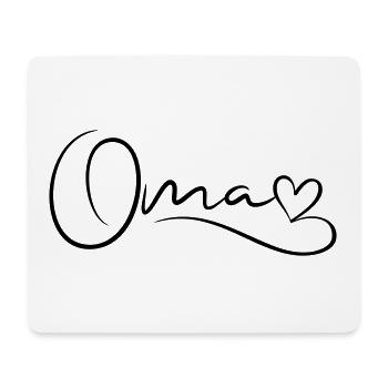 Granny Font with Heart - Mouse Pad (horizontal) - white - Front