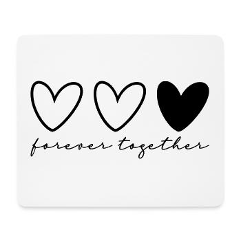 3 Herzen Partner Teil 1 von 3 - Mousepad (Querformat) - Weiß - Vorne