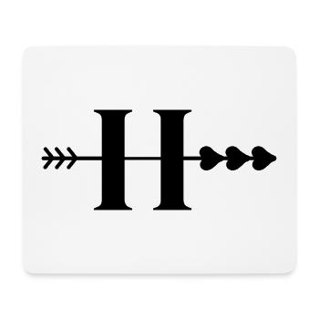 Letter h arrow heart - Mouse Pad (horizontal) - white - Front