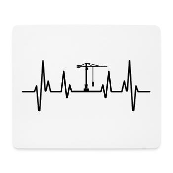 Crane operator, crane operator, crane operator, ECG gift - Mouse Pad (horizontal) - white - Front