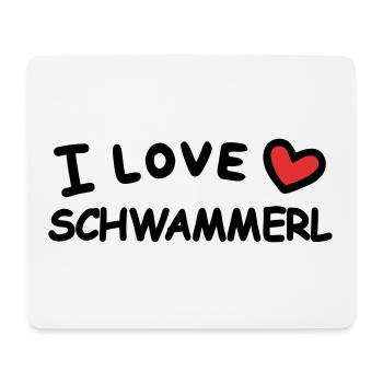 I Love Mushrooms - Mouse Pad (horizontal) - white - Front