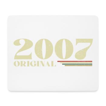 Original 2007 Jahrgang 2007 Retro Jubiläum 2007 - Mousepad (Querformat) - Weiß - Vorne