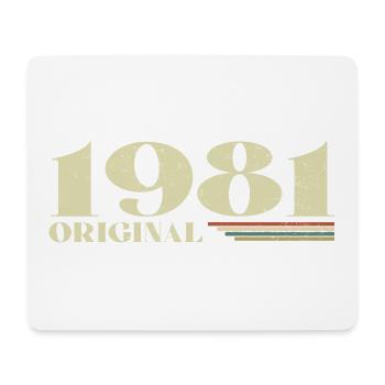 Original 1981 Jahrgang 1981 Retro Geburtstag 1981 - Mousepad (Querformat) - Weiß - Vorne