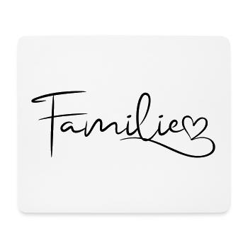 Family Font with Heart - Mouse Pad (horizontal) - white - Front