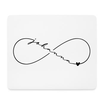 Johanna Nom Symbole de l’Infini - Tapis de souris (format paysage) - blanc - Devant