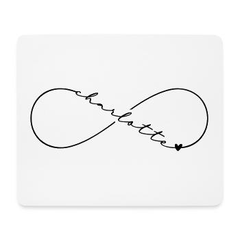 Charlotte Name Infinity Symbol - Mouse Pad (horizontal) - white - Front