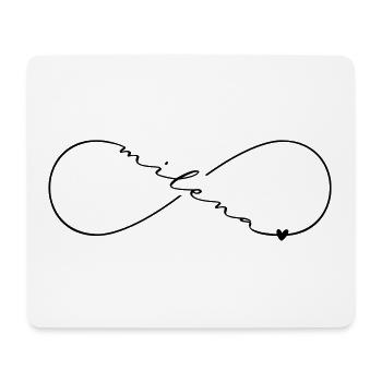 Milena Name Infinitysymbol - Mousepad (Querformat) - Weiß - Vorne