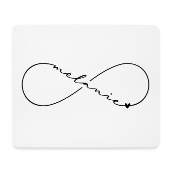 Melanie Name Infinity Symbol - Mouse Pad (horizontal) - white - Front