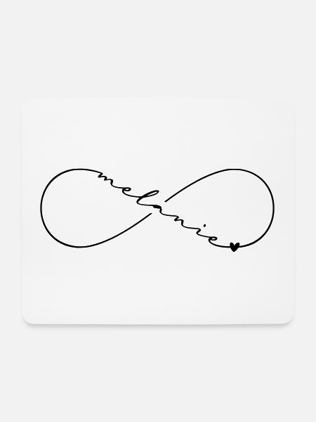 Melanie Name Infinitysymbol - Mousepad (Querformat) - Weiß