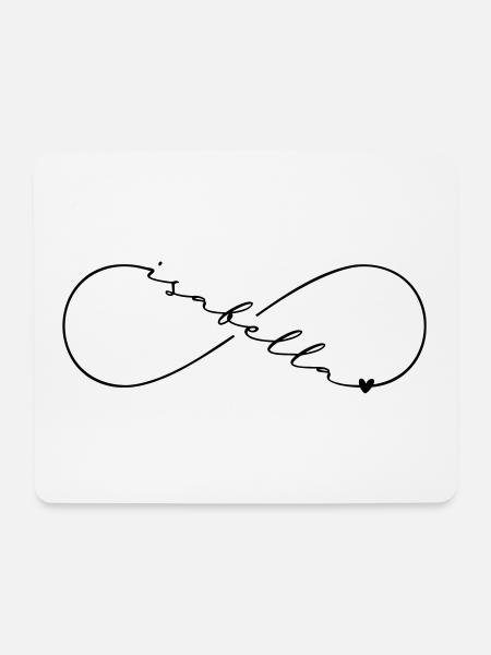 Isabella Name Infinitysymbol - Mousepad (Querformat) - Weiß