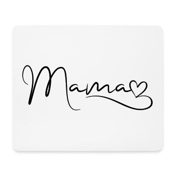 Mom Font with Heart - Mouse Pad (horizontal) - white - Front