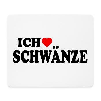 Ich liebe schwänze - Mousepad (Querformat) - Weiß - Vorne