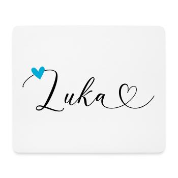 Luka Name Vorname Kalligrafieherz - Mousepad (Querformat) - Weiß - Vorne