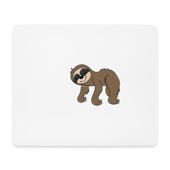 Faultier Herzschlag Frequenz Fauler Faultierspruch - Mousepad (Querformat) - Weiß - Vorne