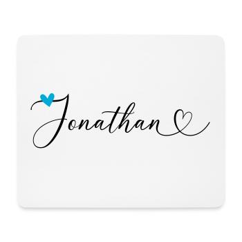Jonathan Name Vorname Kalligrafieherz - Mousepad (Querformat) - Weiß - Vorne