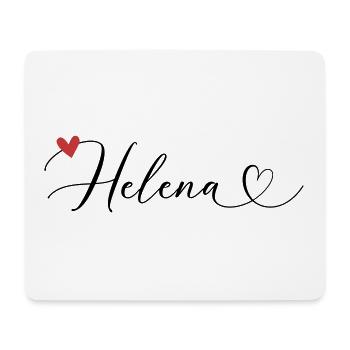Helena Name Vorname Kalligrafieherz - Mousepad (Querformat) - Weiß - Vorne