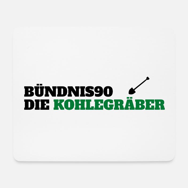 Witze Grüne Die Grünen Habeck Baerbock Kohle Atom - Mousepad (Querformat) - Weiß