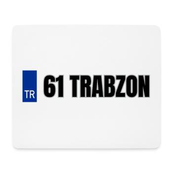 61 Trabzon Kennzeichen | Türkisches Kennzeichen - Mousepad (Querformat) - Weiß - Vorne