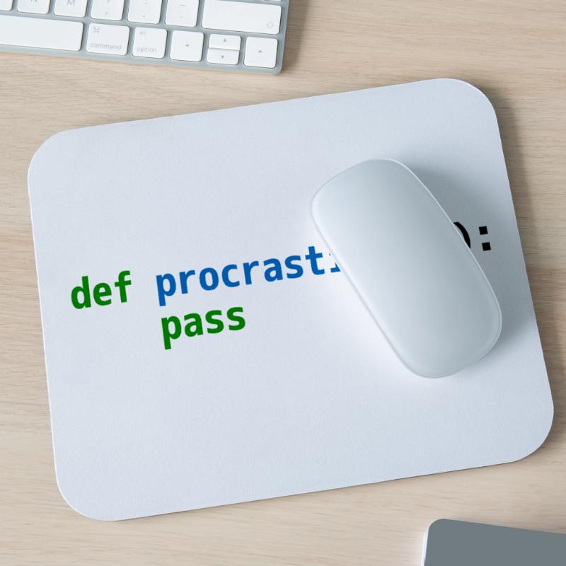 def procrastinate pass Lustiges Python Code Design Mousepad (Querformat)