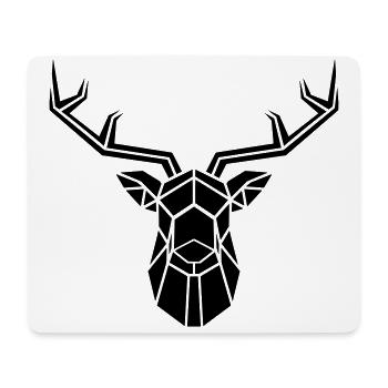 Hirschkopf - Mousepad (Querformat) - Weiß - Vorne