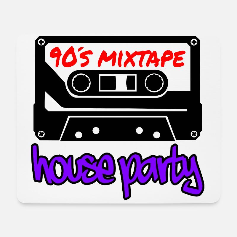 90er Jahre Mix Tape Mitglieder - Mousepad (Querformat) - Weiß