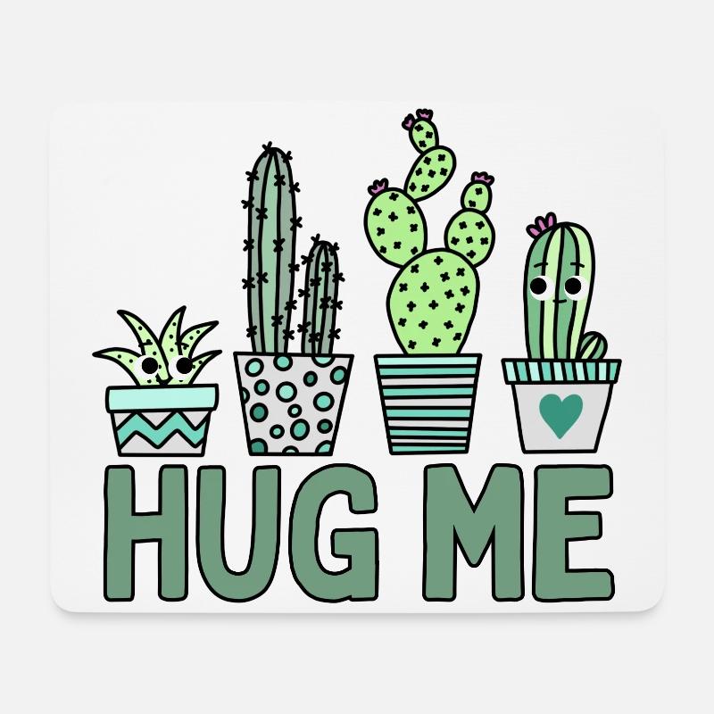 HUG ME / Cactus - Mouse Pad (horizontal) - white
