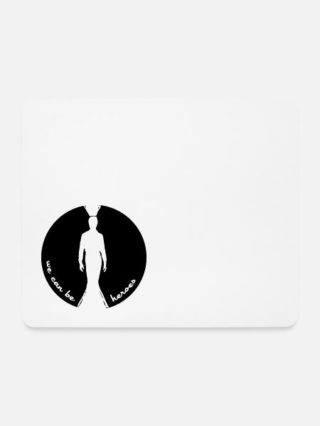 Heroes inspired by Bo wie - Mousepad (Querformat) - Weiß