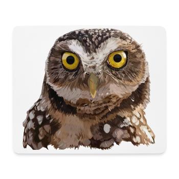 Burrowing Owl - Mouse Pad (horizontal) - white - Front