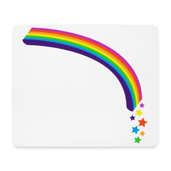 Kidcore Regenbogen Sterne bunt Farben Geschenk - Mousepad (Querformat) - Weiß - Vorne