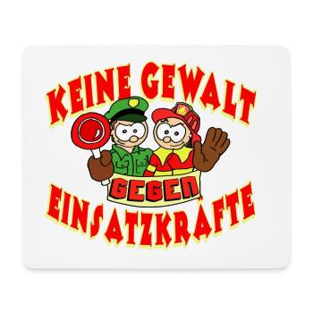 Keine Gewalt gegen Einsatzkräfte - Mousepad (Querformat) - Weiß - Vorne