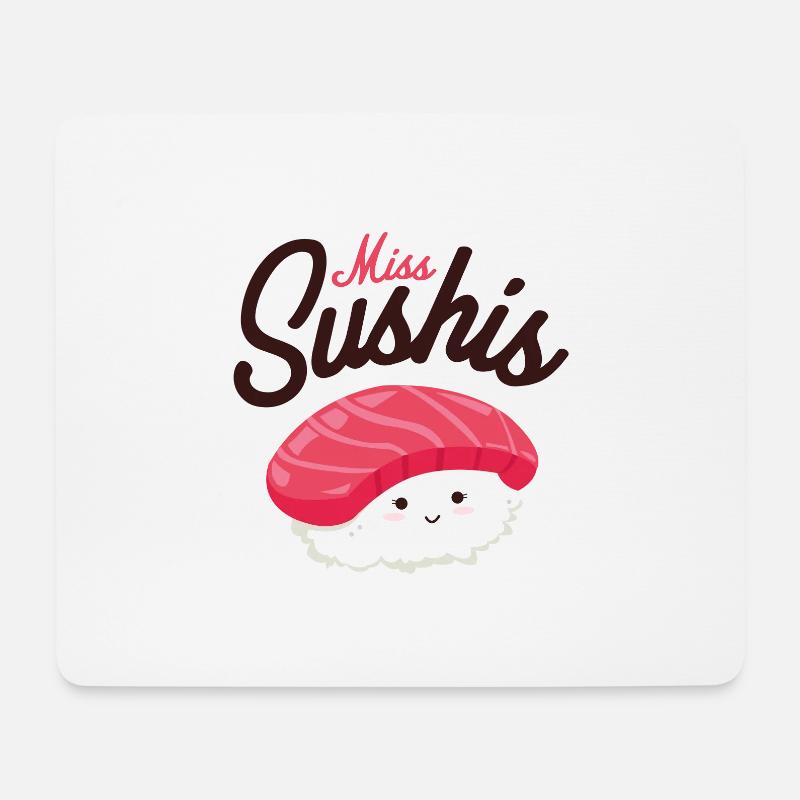 Fräulein Sushi - Mousepad (Querformat) - Weiß