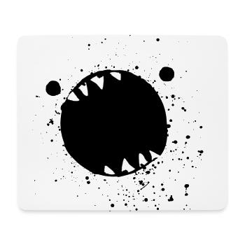 Monster "Aufgerissenes Maul" - Mousepad (Querformat) - Weiß - Vorne