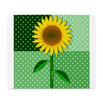 Sonnenblume - Mousepad (Querformat) - Weiß - Vorne
