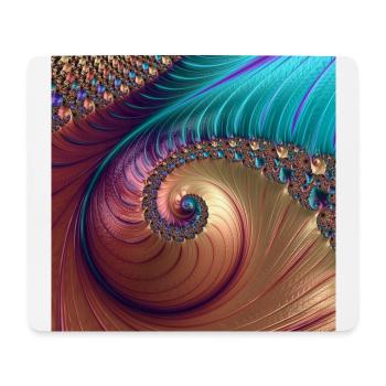 Fraktal Farben Muster Ornamente Bunt Psychedelisch - Mousepad (Querformat) - Weiß - Vorne