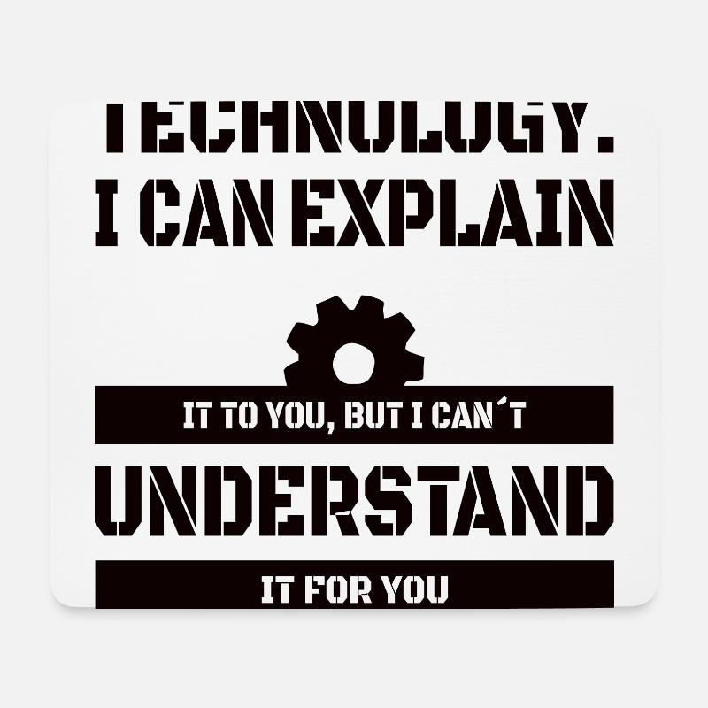 COMPUTER TEACHER: I Can Explain Technology - Mouse Pad (horizontal) - white
