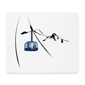 télécabine Salzburg - Tapis de souris (format paysage) - blanc - Devant
